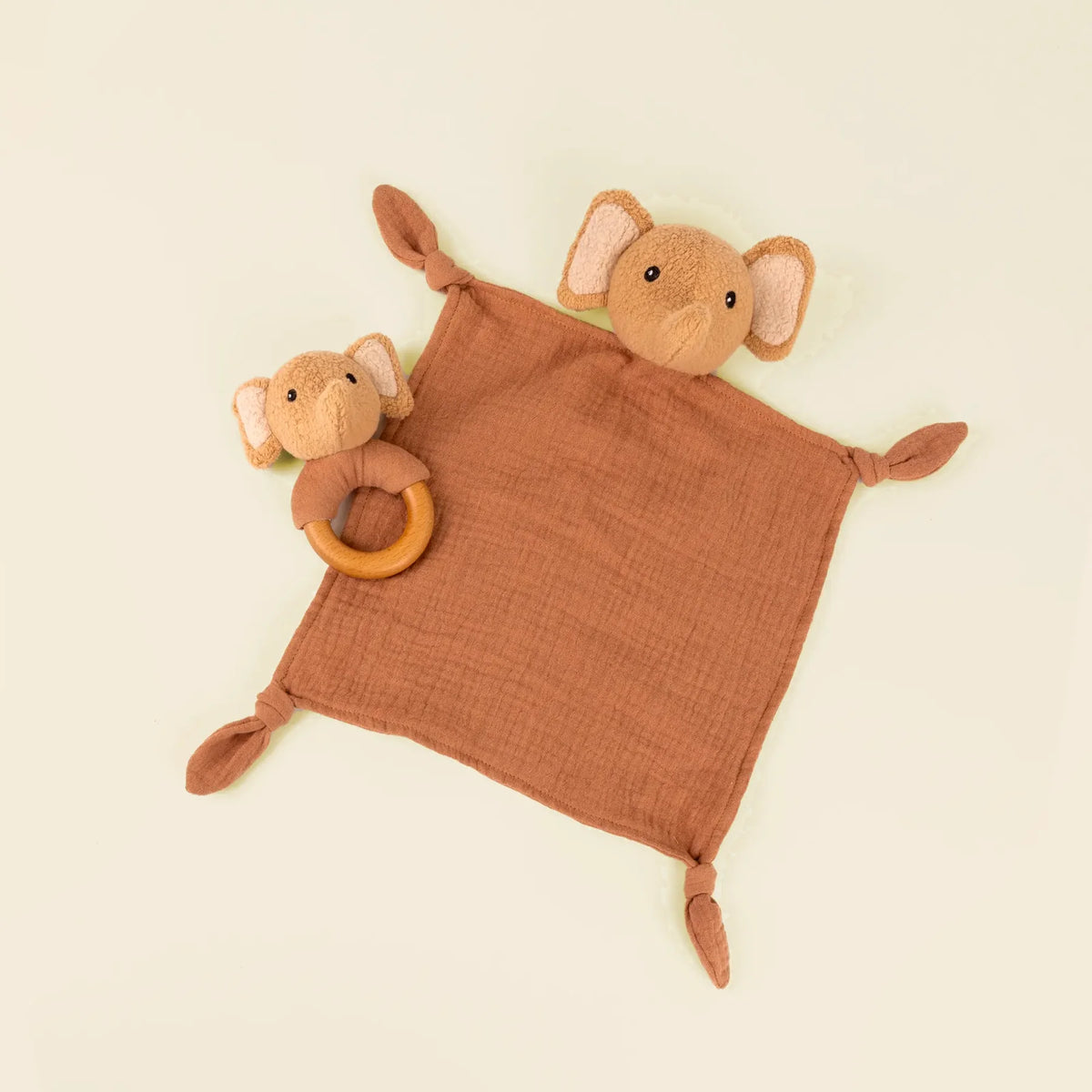 Coffret cadeau - Doudou et hochet éléphant Ollie