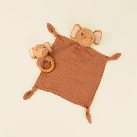 Coffret cadeau - Doudou et hochet éléphant Ollie