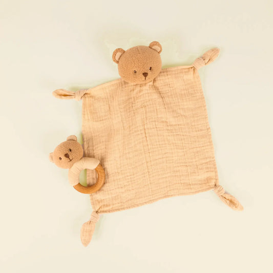 Coffret cadeau - Doudou et hochet ours Marcel