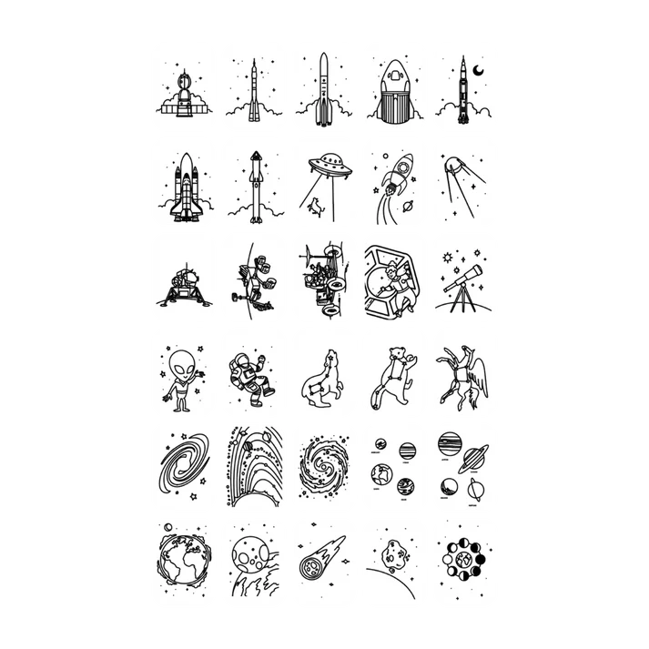 Recharge kidydraw-mini - Galaxie et dinosaures