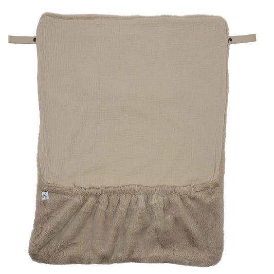 Couverture nomade - Fourrure beige