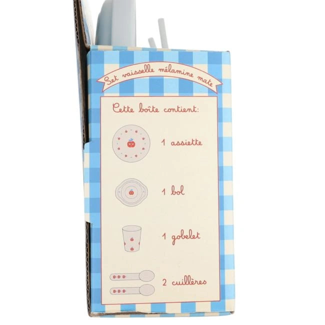 Coffret repas mélamine - Vichy Chérie