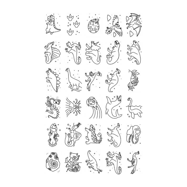 Kidydraw-mini - Dinosaures