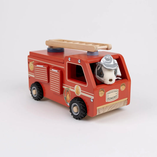 Le grand camion de pompiers et son ami miniature