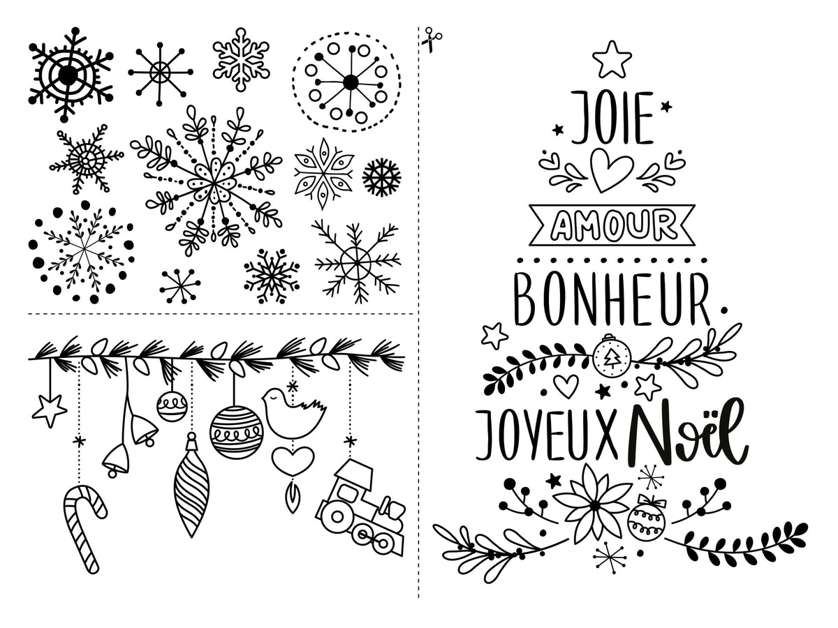 Dessiner sur les vitres - Noël