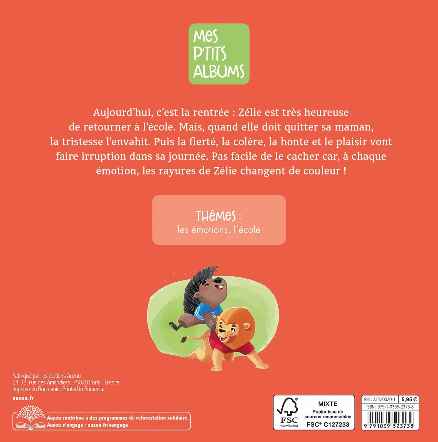 Livre - Zélie et les émotions de la rentrée