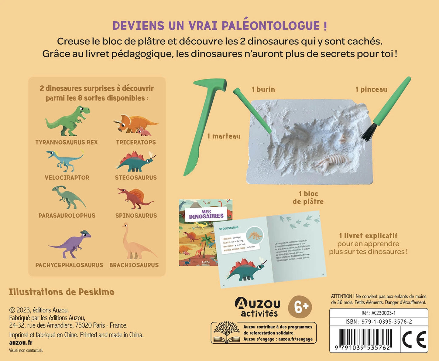 Mes 2 dinosaures à déterrer