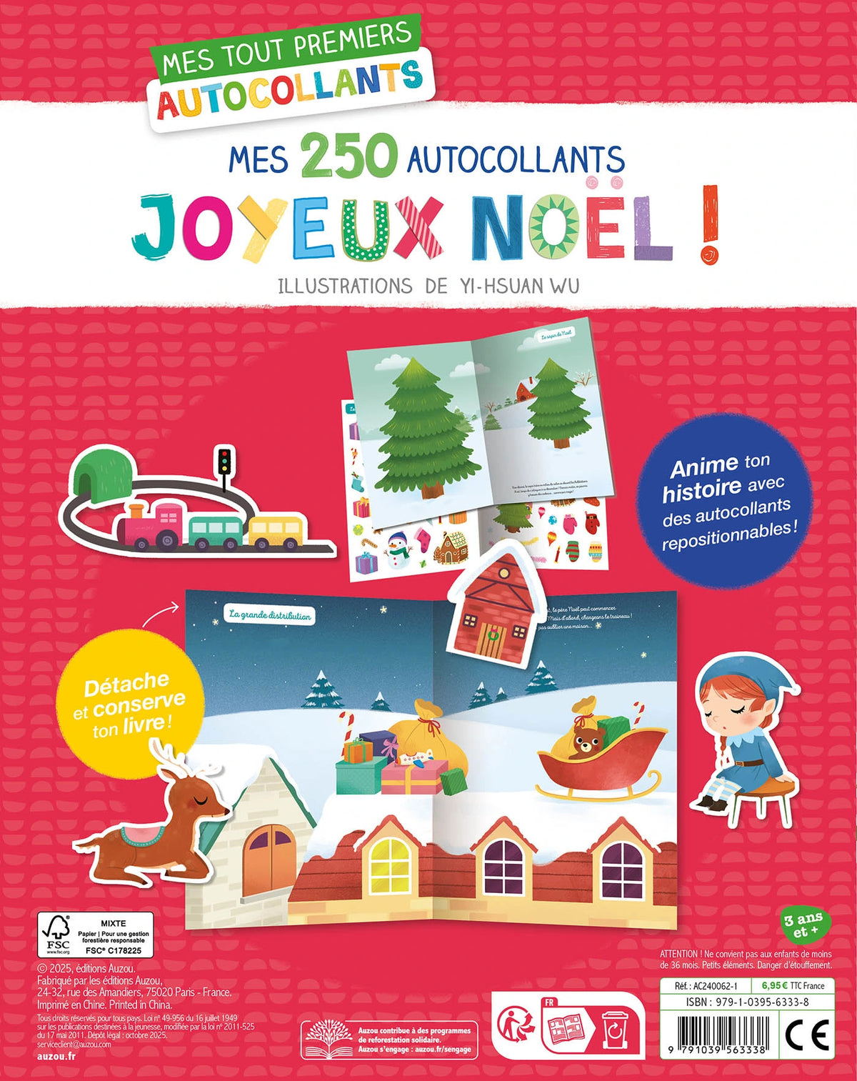 250 autocollants - Joyeux Noël !