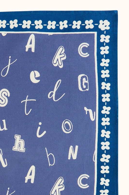 Petit foulard manika - ABCD indigo