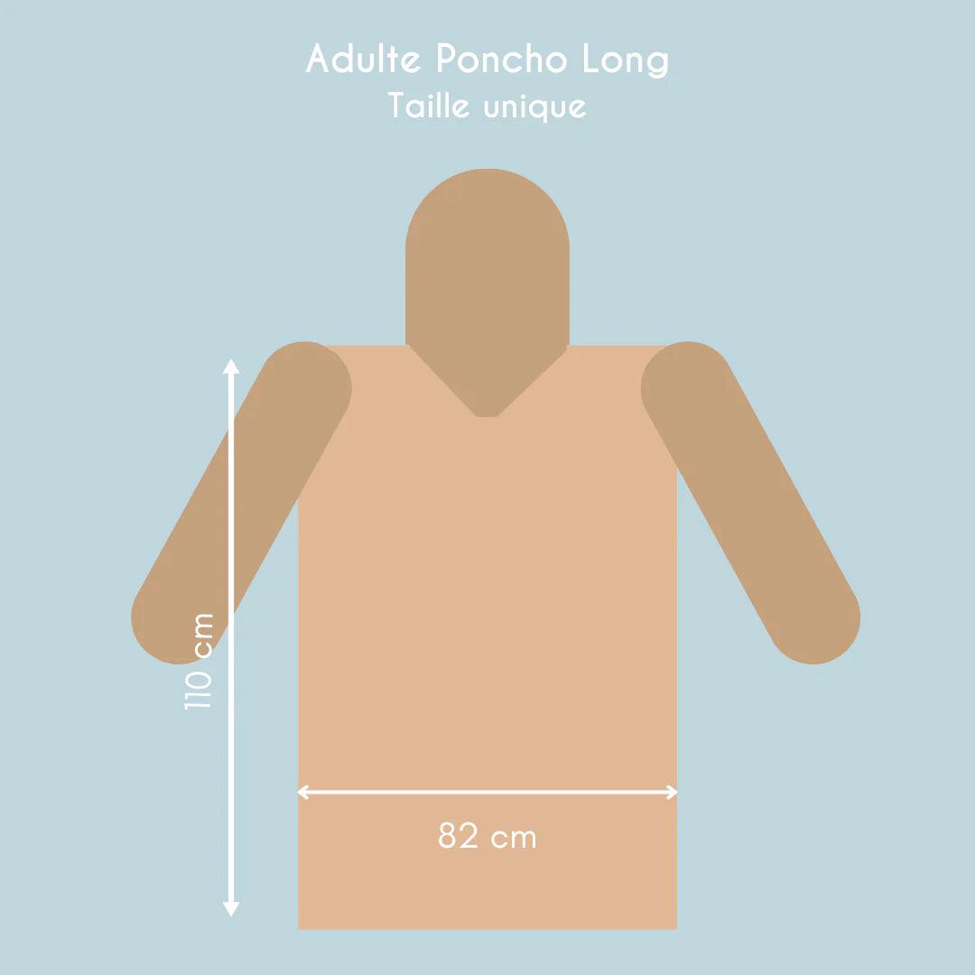Poncho adulte - Zebra rose