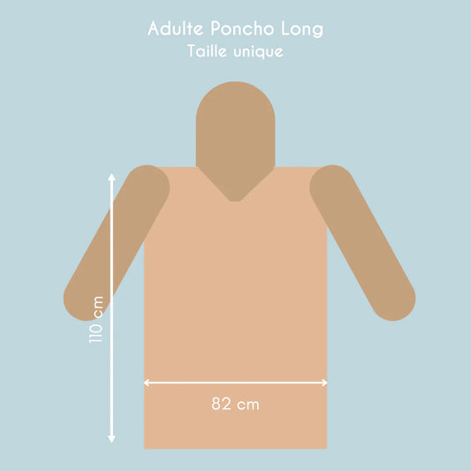 Poncho adulte - Zebra rose