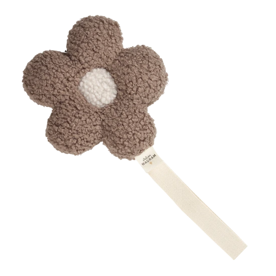 Attache-tétine fleur - écru