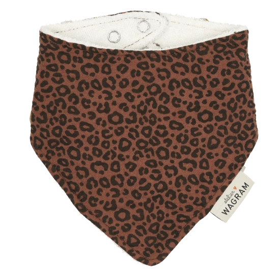 Bavoir bandana - Léopard marron