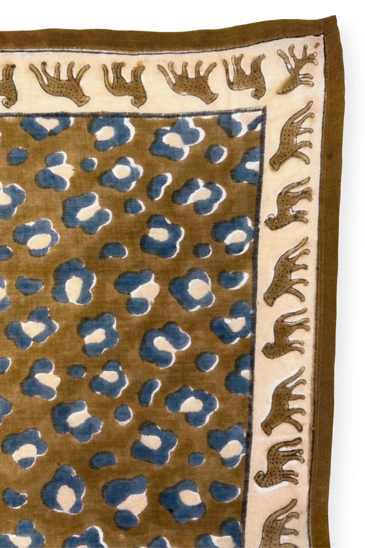 Grand foulard DUPATTA - Leopard tapenade