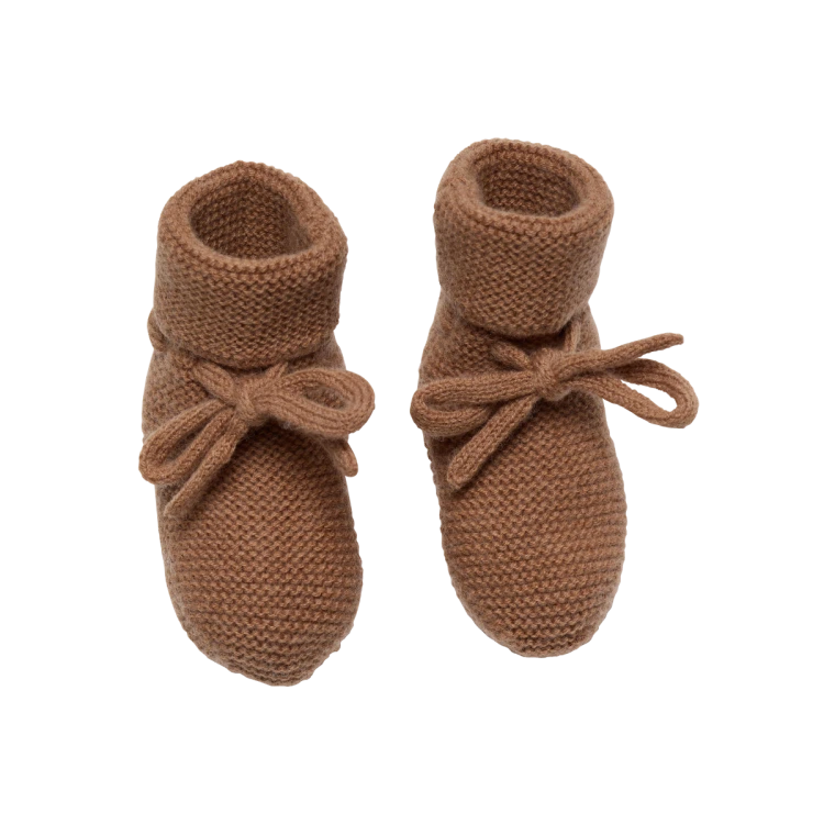 Chaussons tricotés - Caramel