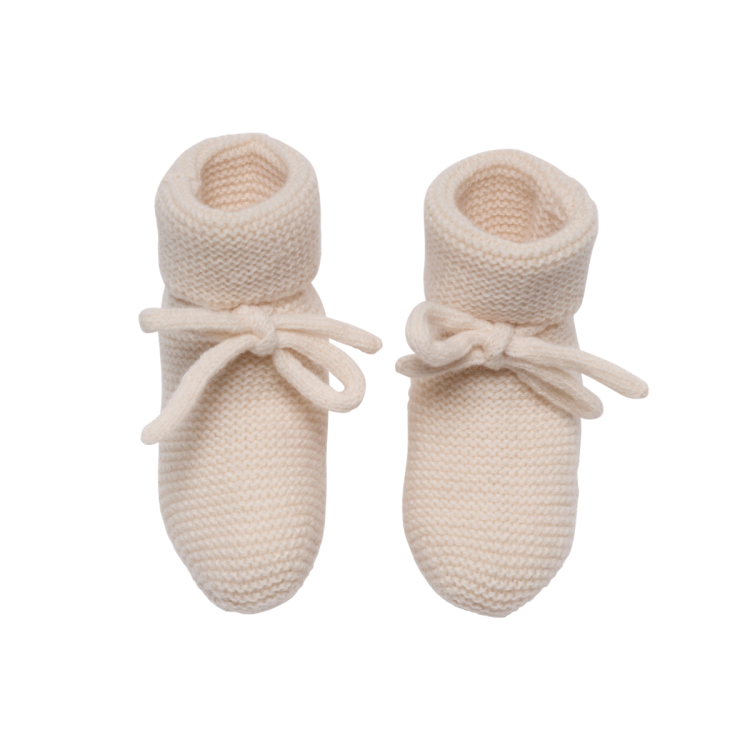Chaussons tricotés - Crème