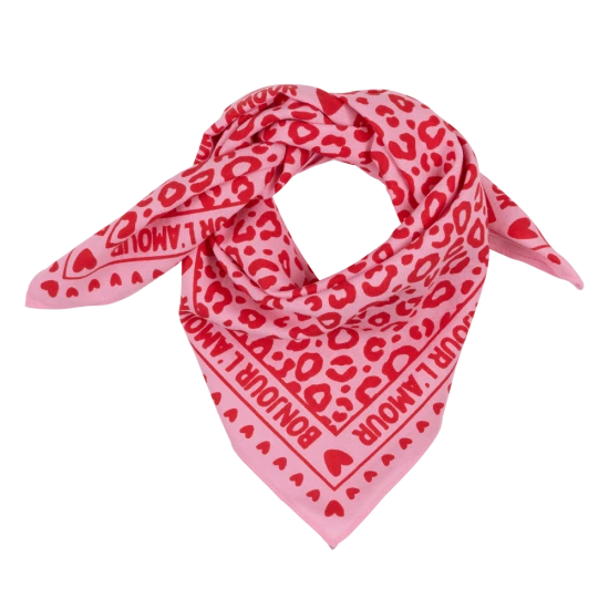 Petit foulard - Bonjour l’amour rose