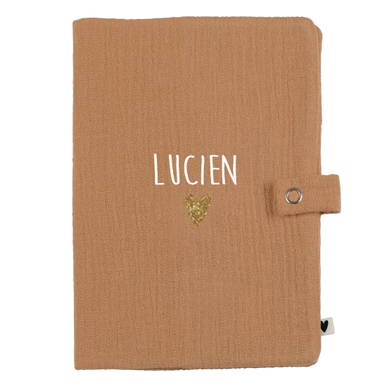Protège carnet de santé - Gaze camel (sans inscription)