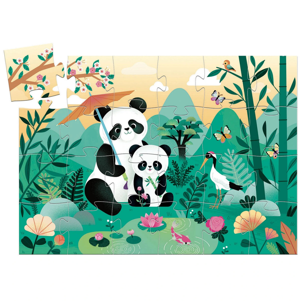 Puzzle silhouettes - Léo le panda