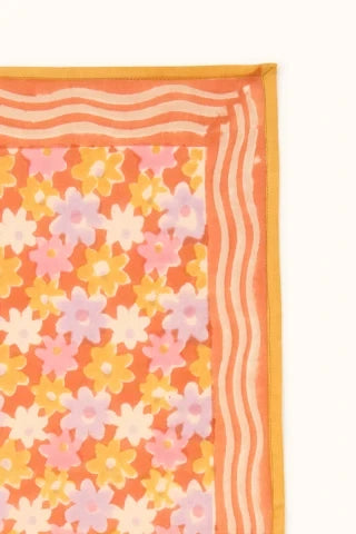 Petit foulard MANIKA PAQUERETTE - Pâquerette orange