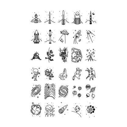 Recharge kidydraw-mini - Galaxie et dinosaures