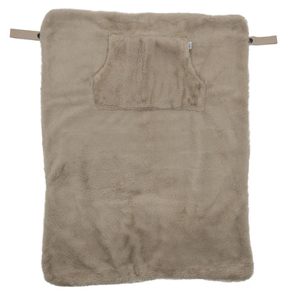 Couverture nomade - Fourrure beige