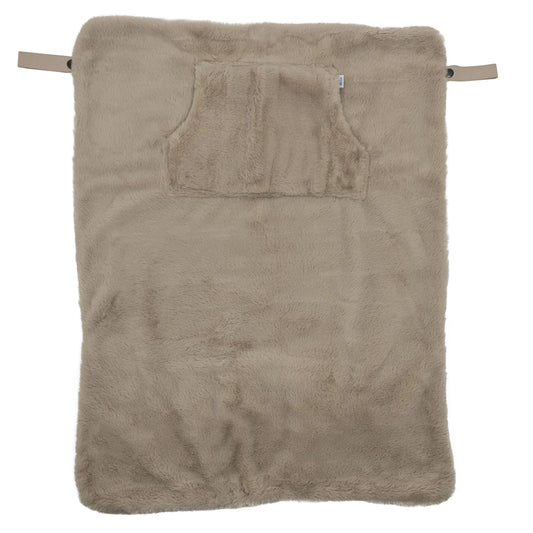 Couverture nomade - Fourrure beige