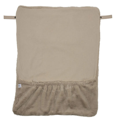 Couverture nomade - Fourrure beige
