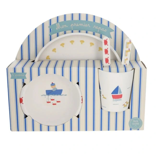 Coffret repas mélamine - Petit Matelot