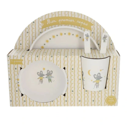 Coffret repas mélamine - Petites Souris