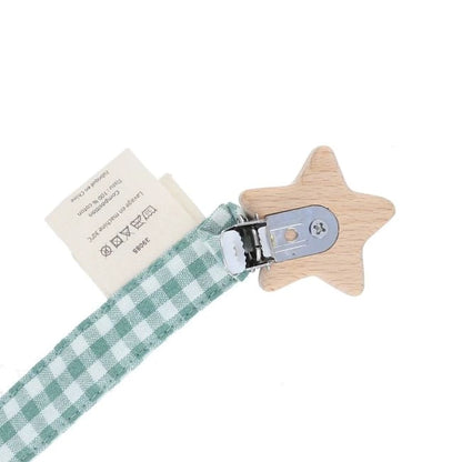 Attache tétine - Vichy étoile petites souris
