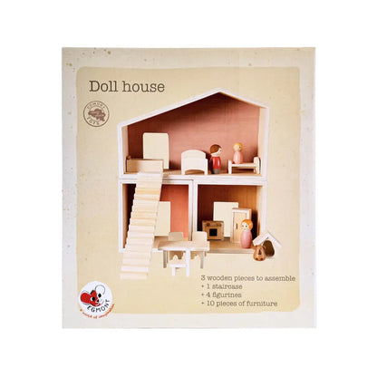 Maison de poupées en bois scandinave