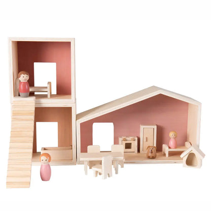 Maison de poupées en bois scandinave