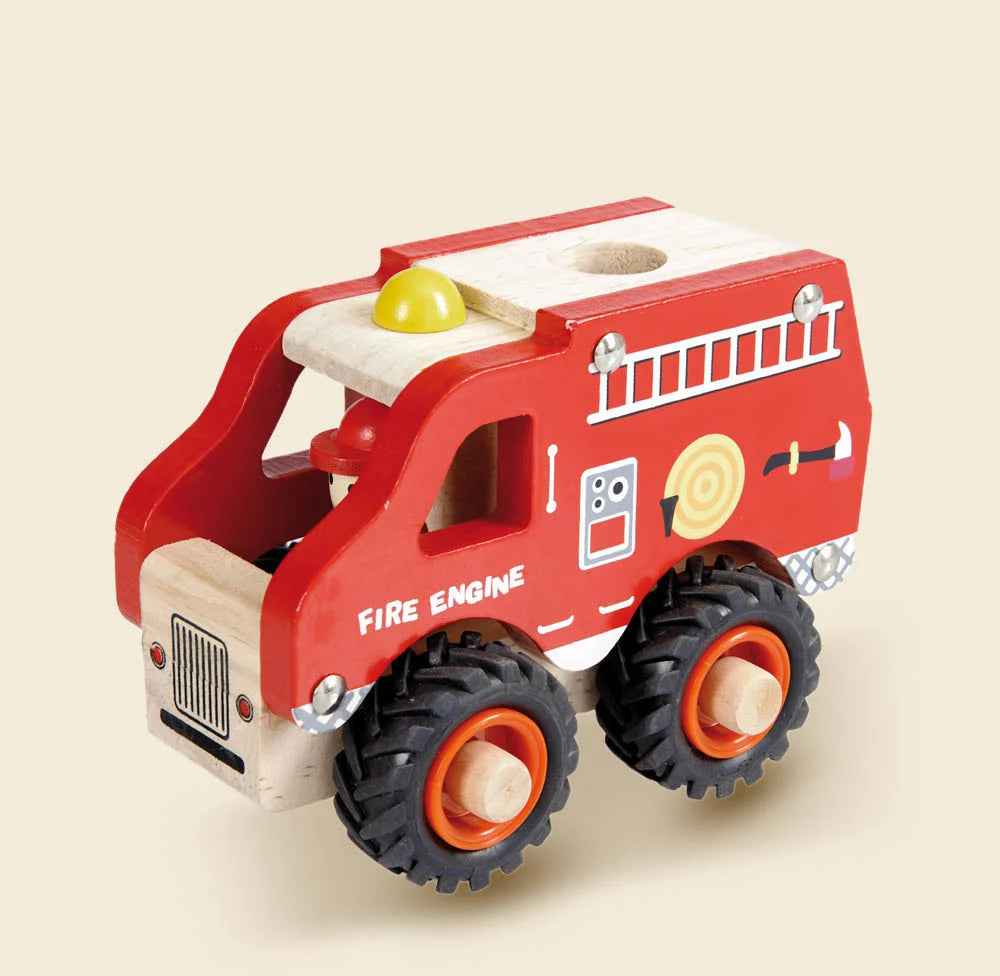 Camion pompiers en bois