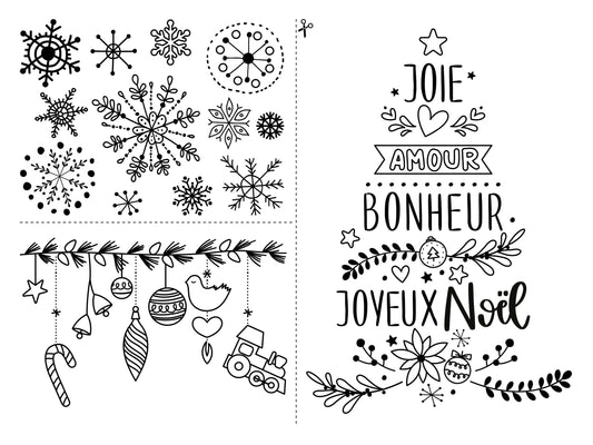 Dessiner sur les vitres - Noël
