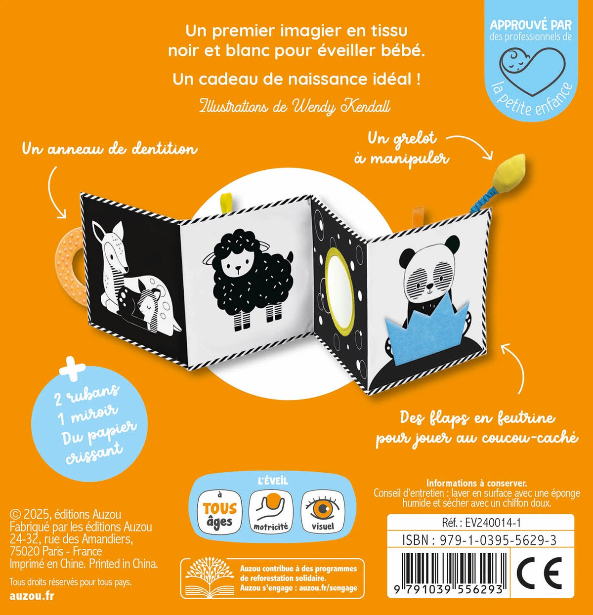 Mon tout premier livre tissu - Noir et blanc