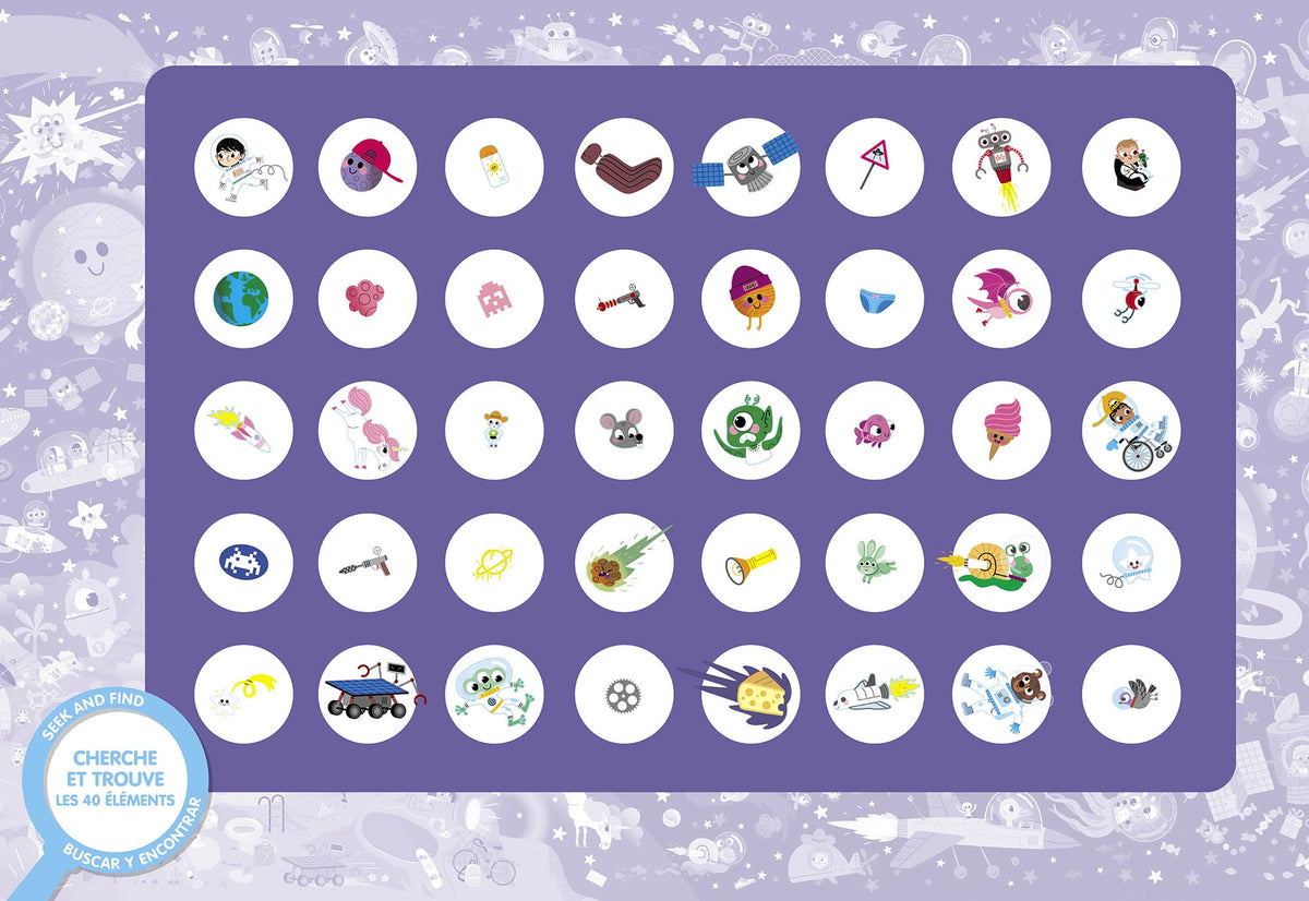 Puzzle cherche et trouve - Dans l'espace