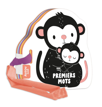 Mon premier livre poussette en noir et blanc - Premier mots