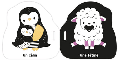 Mon premier livre poussette en noir et blanc - Premier mots