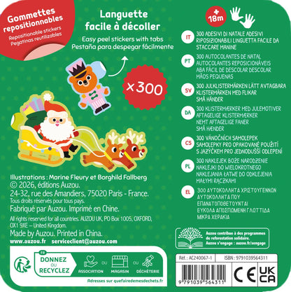 Boîte métal - 300 gommettes de Noël