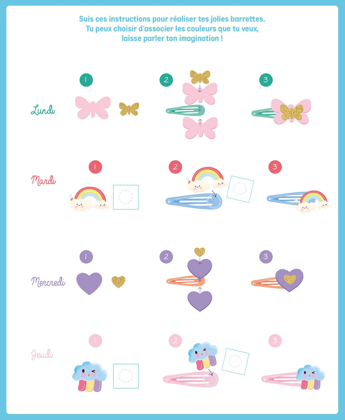 Mon coffret d'artiste - Mon semainier de barrettes