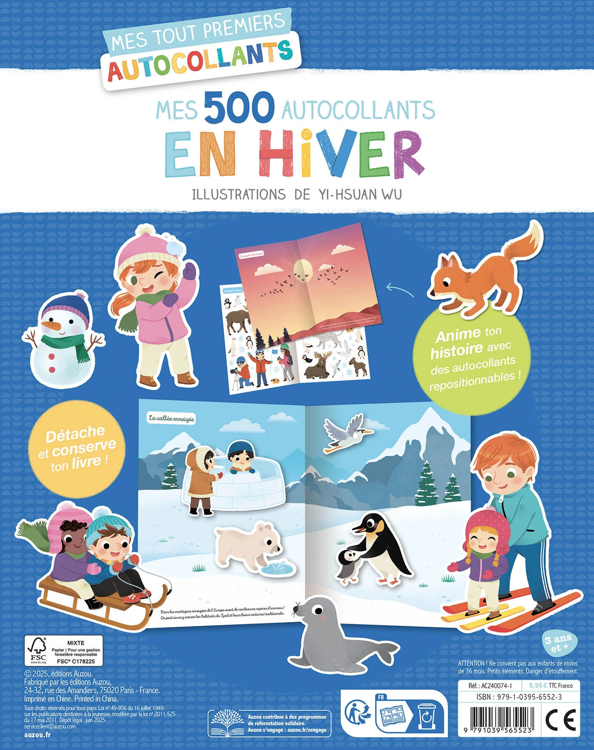 500 autocollants - En hiver
