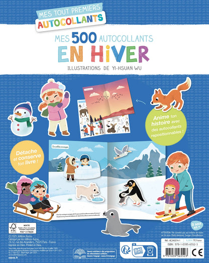 500 autocollants - En hiver