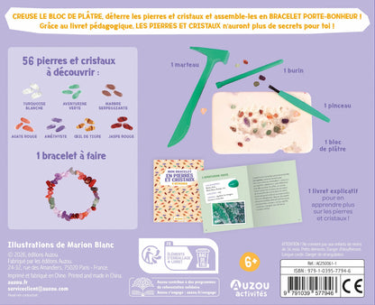 Mon bracelet en pierres et cristaux à déterrer