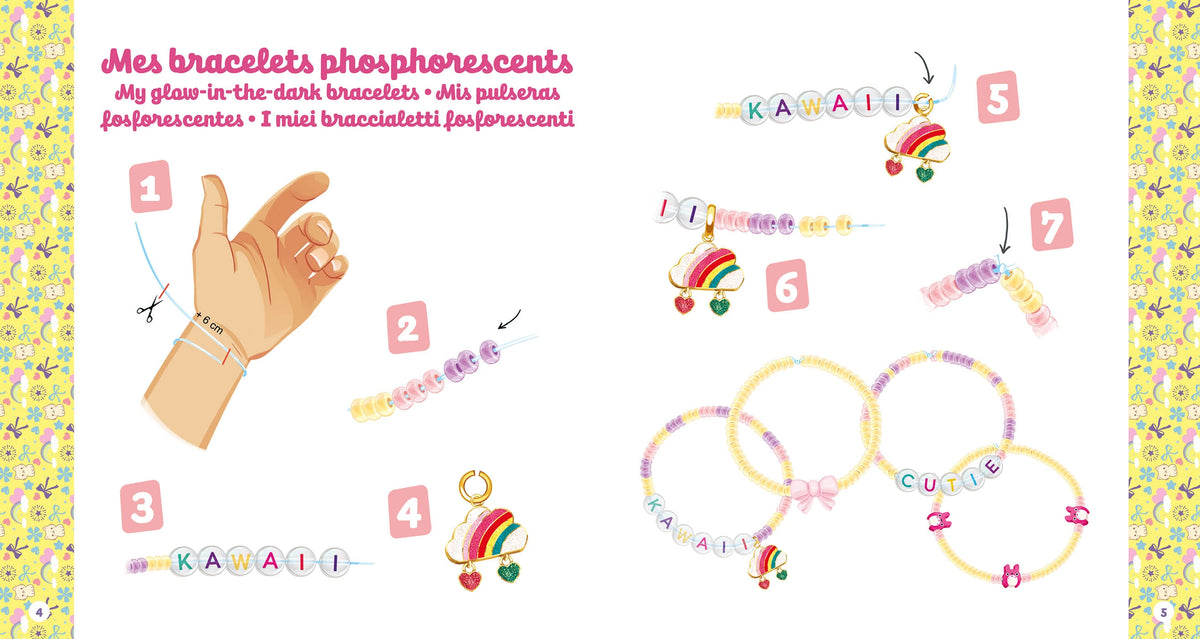 Ma boite à bijoux - Mes bracelets phospho kawaii