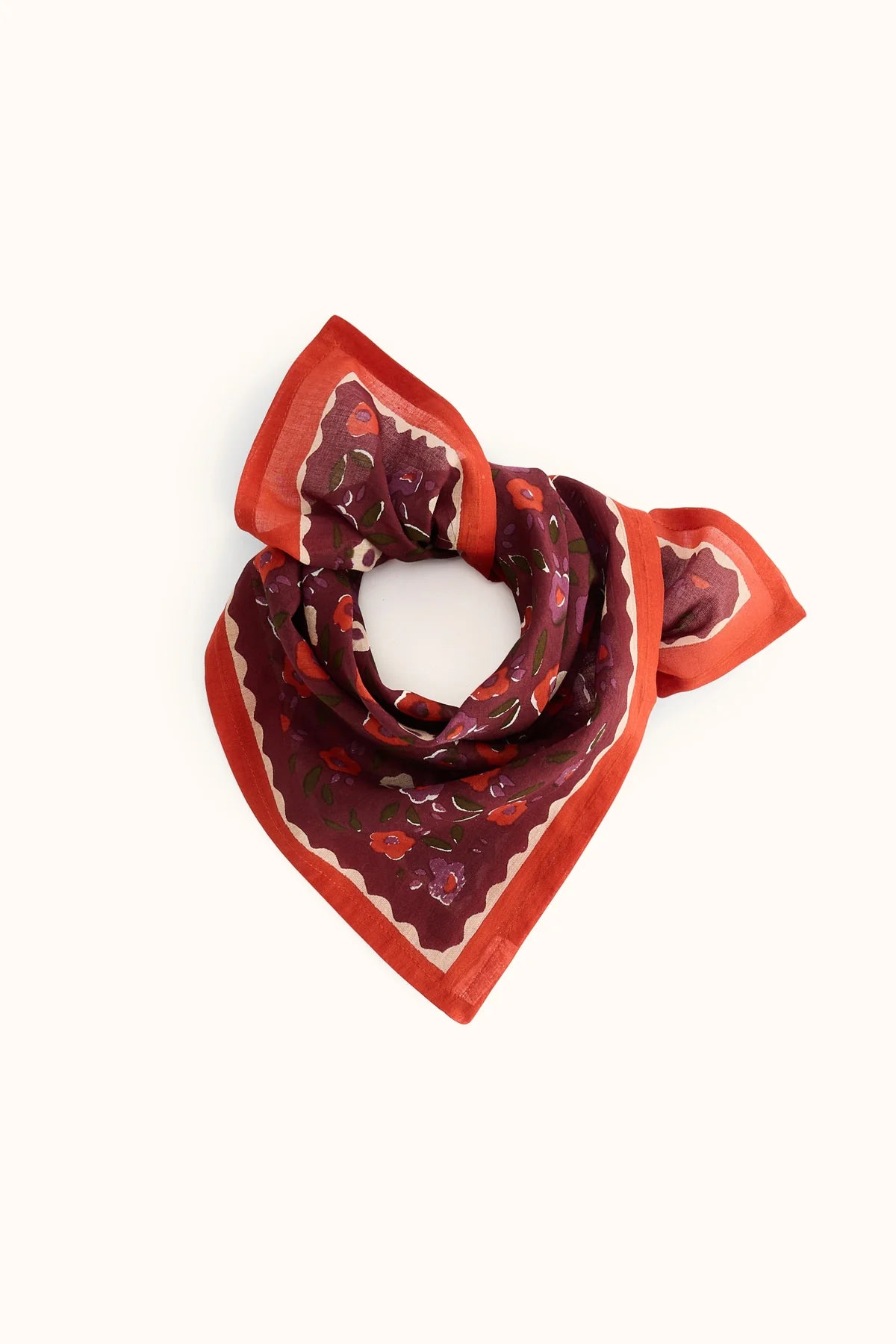 Petit foulard Dupitta - Lison cabernet