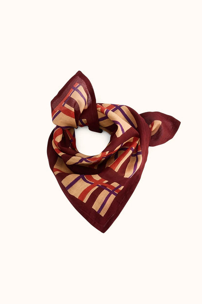 Petit foulard Dupitta - Tartan fossil