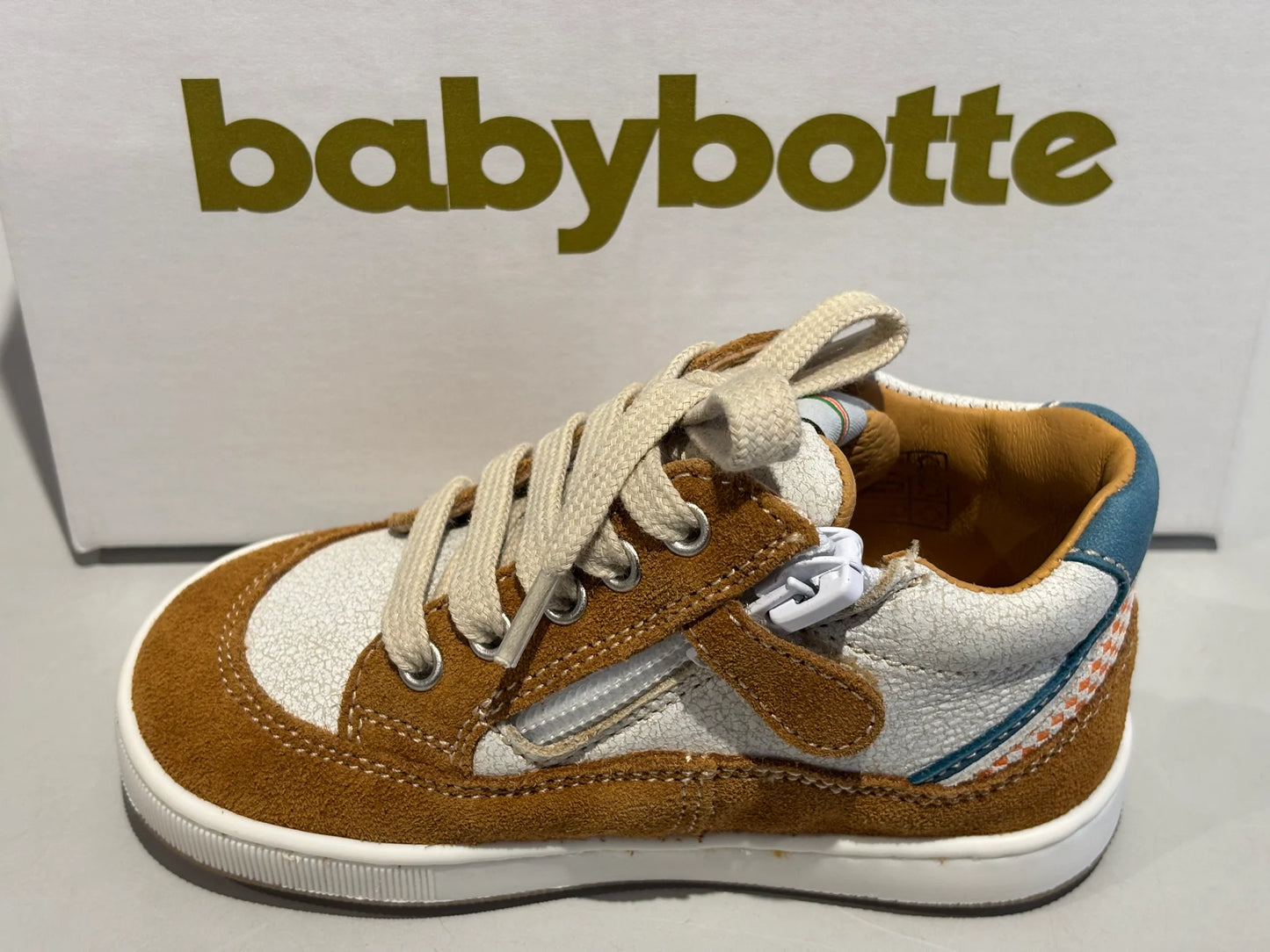 Basket Fernand - Blanc et camel