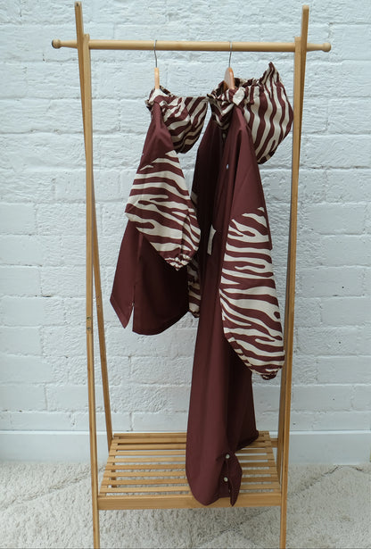 Poncho enfant - Chocolat zebra