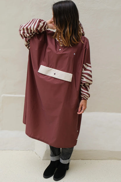 Poncho adulte - Chocolat zebra